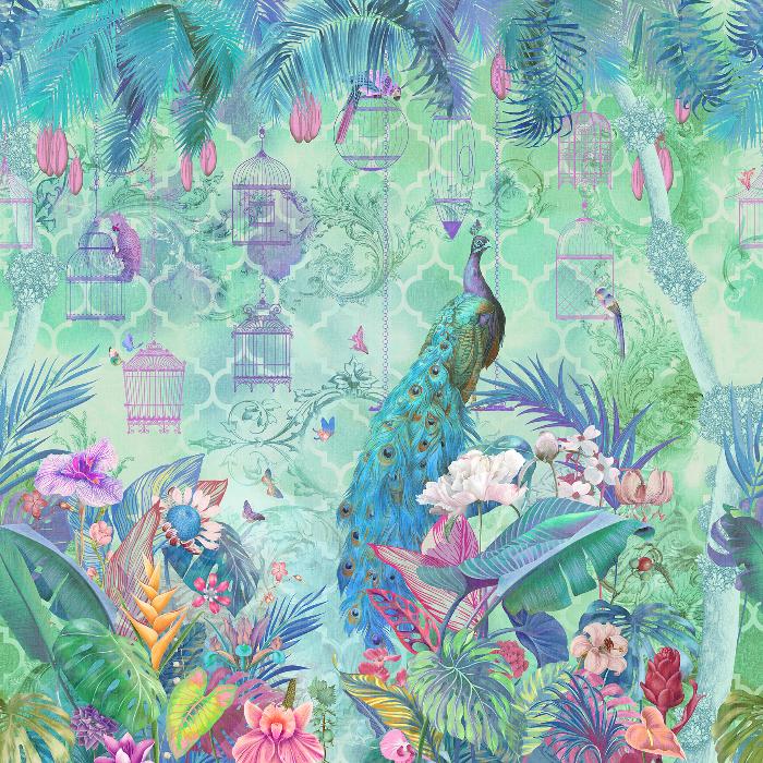 Панно Affresco Wallpaper Part 2 Peacock AB130-COL1 2x2,01 м
