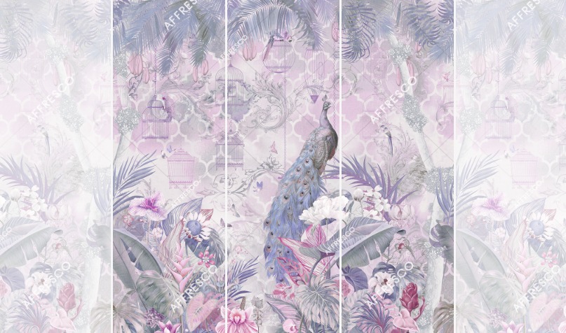 Панно Affresco Wallpaper Part 2 Peacock AB130-COL3 2x2,01 м