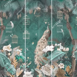 Панно Affresco Wallpaper Part 2 Peacock AB130-COL6 2x2,01 м