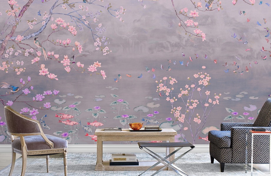 Панно Affresco Wallpaper Part 2 Chinese Motif AB121-COL1 2x4,02 м фото в интерьере