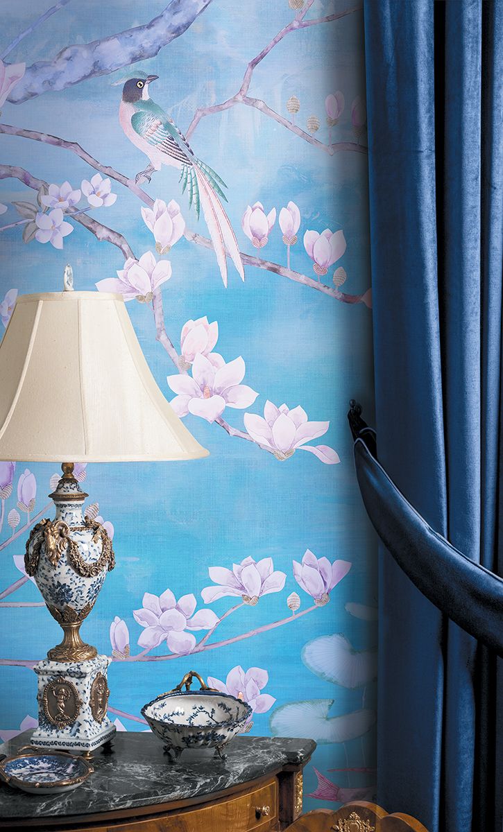 Панно Affresco Wallpaper Part 2 Chinese Motif AB121-COL2 2x4,02 м фото в интерьере