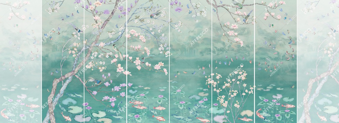 Панно Affresco Wallpaper Part 2 Chinese Motif AB121-COL3 2x4,02 м