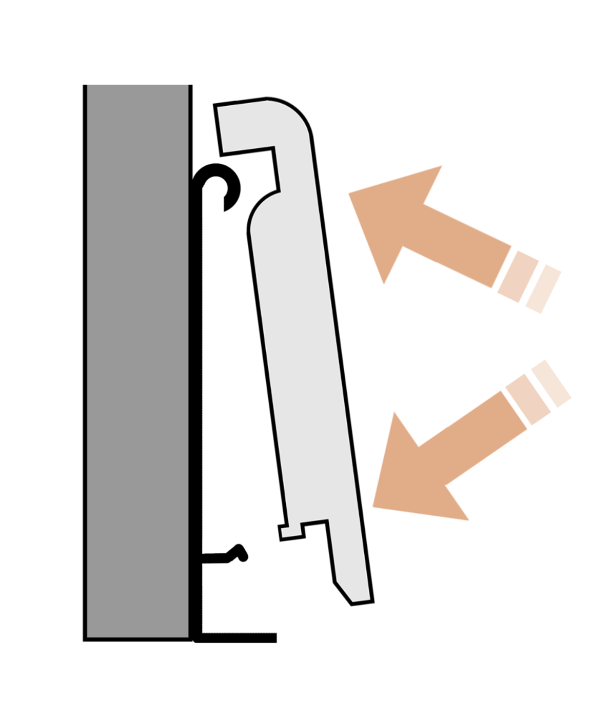 Крепления Fin Dek для плинтуса Modern Decor, 25 шт