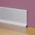 Плинтус алюминиевый Profilpas 90/6SF серебро 78100 2000×60×10 фото в интерьере