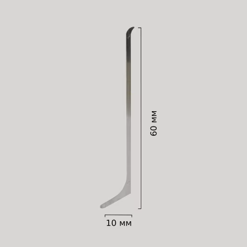 Плинтус алюминиевый Profilpas 90/6SF серебро 78100 2000×60×10