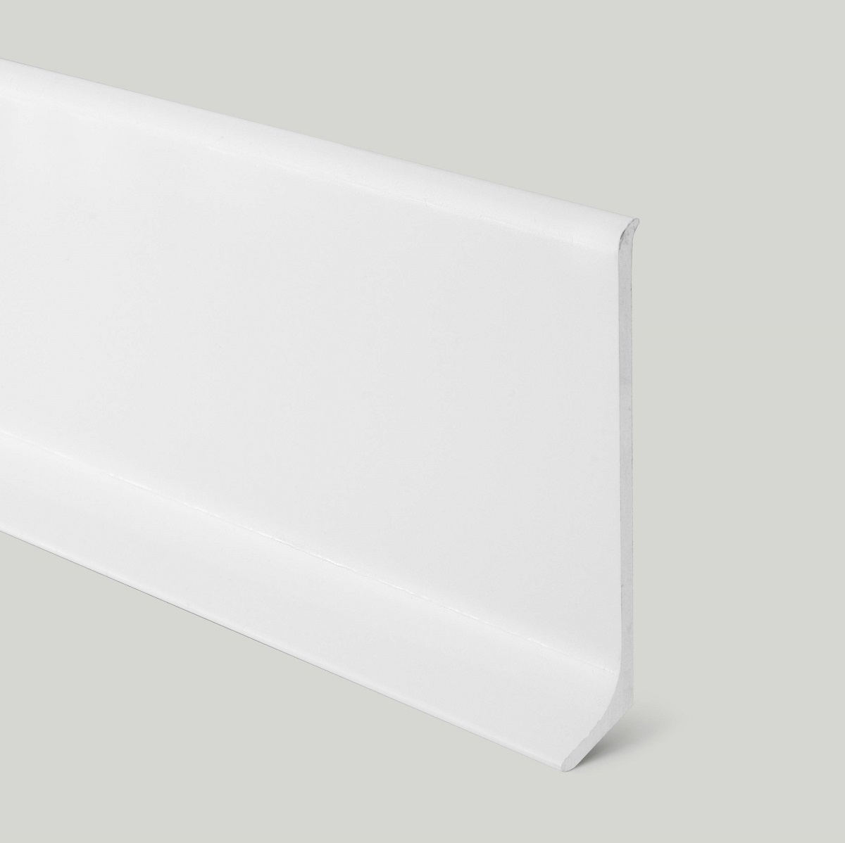 Плинтус алюминиевый крашеный Profilpas 90/6SF белый глянцевый 78112 2000×60×10