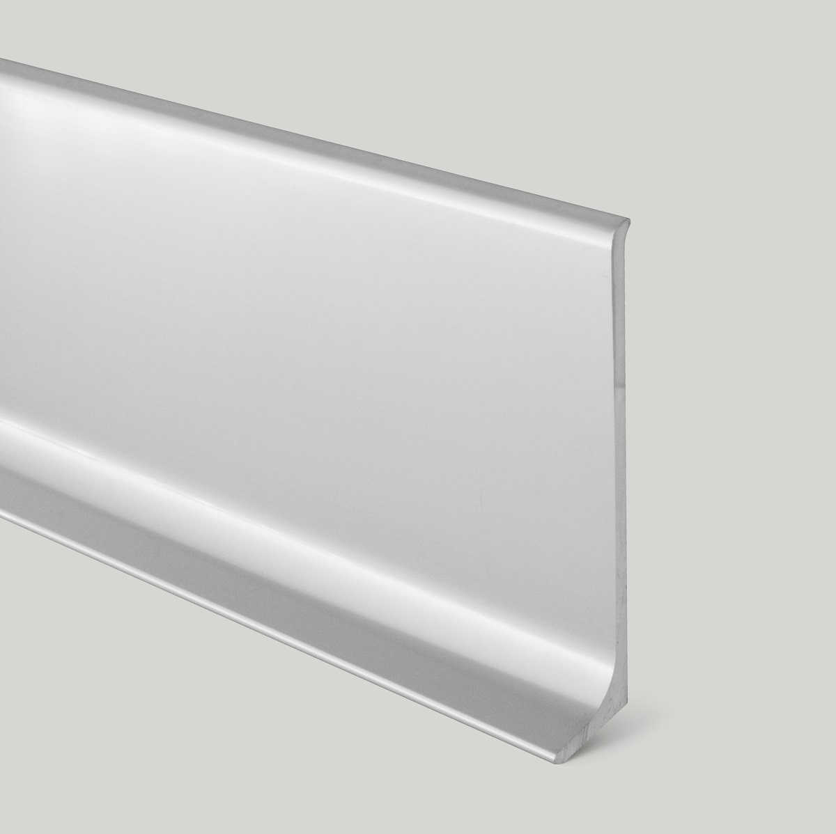 Плинтус алюминиевый Profilpas 90/8TSF Титан 78141 глянцевый 2000×80×10