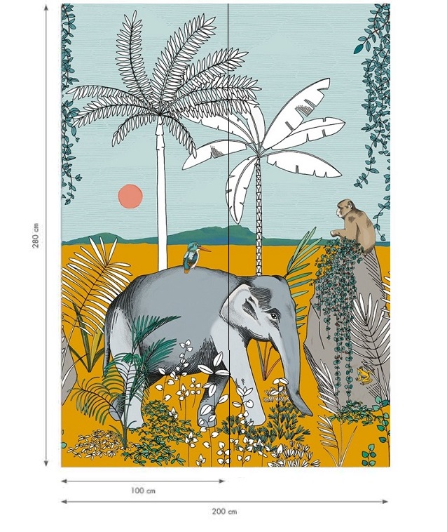 Панно Caselio Mystery Secret Trip Jaune MYY 101652107 2,8х2 м Панно Caselio Mystery Secret Trip Jaune MYY 101652107 2,8х2 м