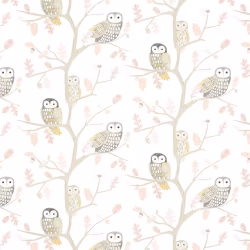 Обои Harlequin Book of Little Treasures Little Owls Powder 112628