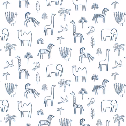 Обои Harlequin Book of Little Treasures Funky Jungle Navy 112630
