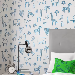 Обои Harlequin Book of Little Treasures Funky Jungle Navy 112630