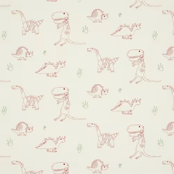 Обои Harlequin Book of Little Treasures Jolly Jurassic Strawberry Emerald and Neutral 112654