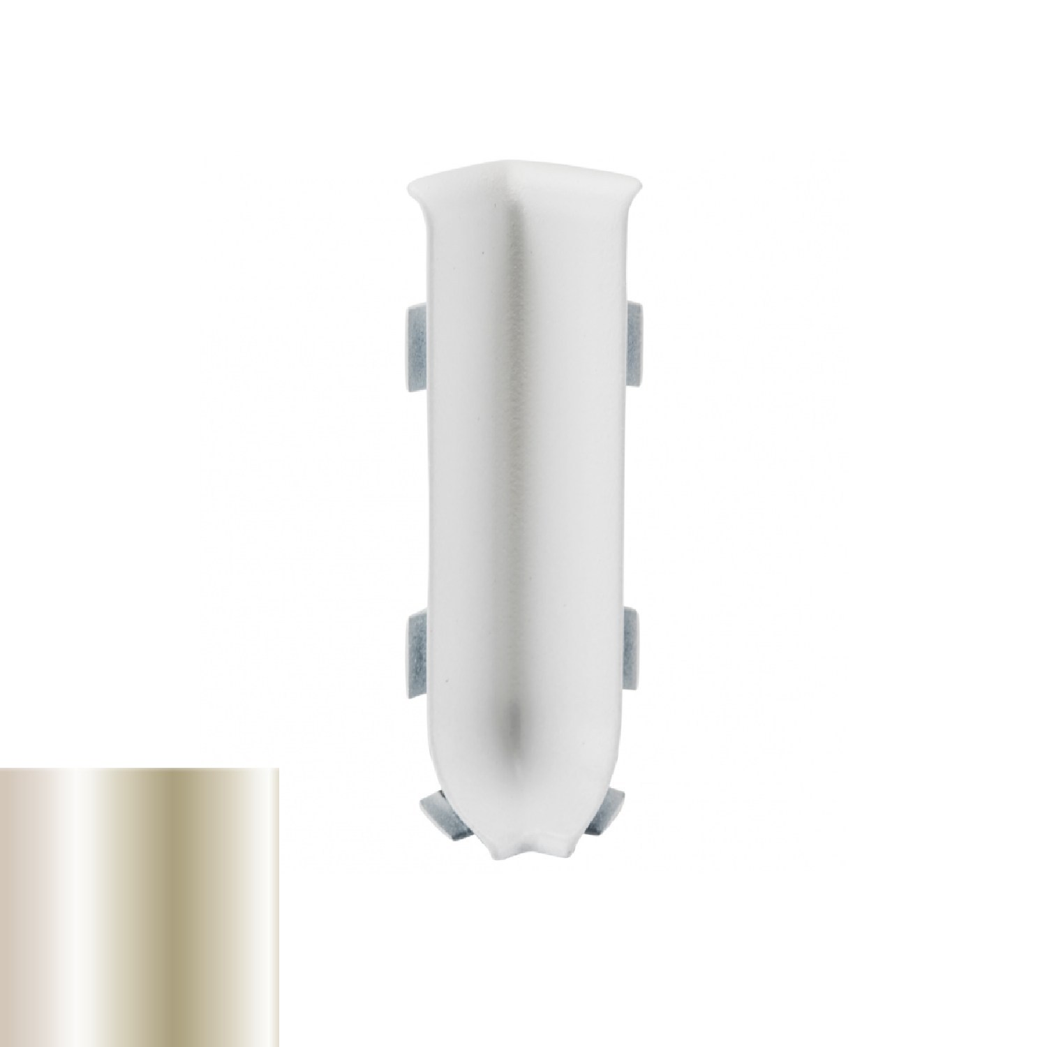 Угол внутренний для плинтуса Profilpas 90/8MI глянцевый титан 78708