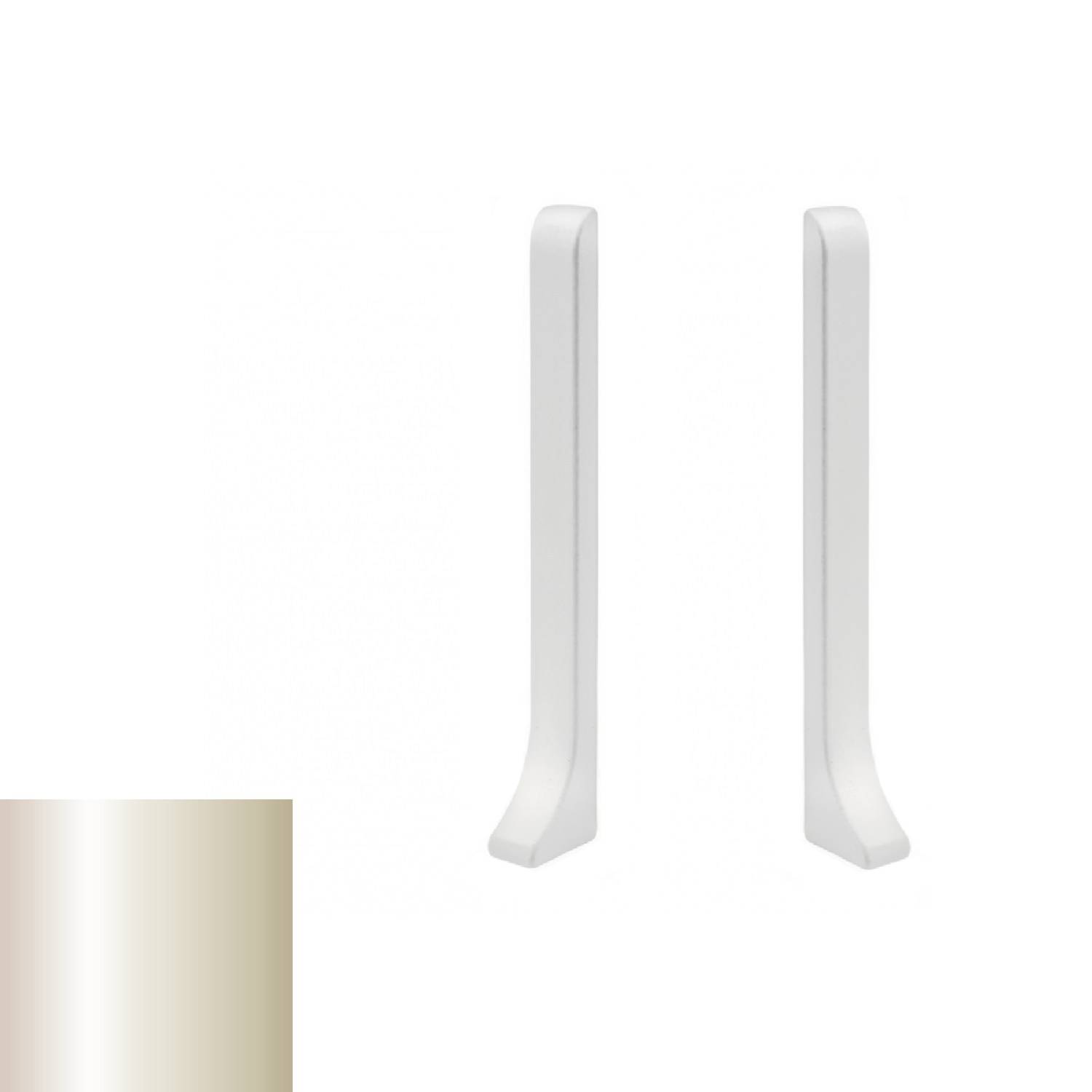 Заглушка для плинтуса Profilpas 90/6MP титан 78657 2 шт/уп