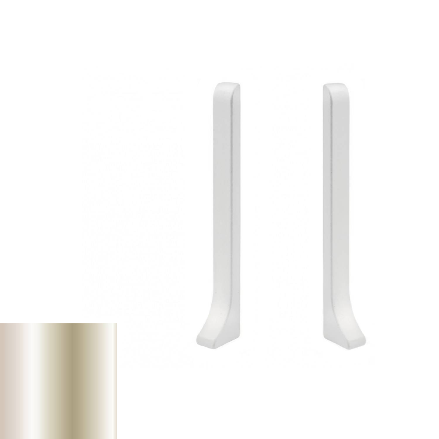 Заглушка для плинтуса Profilpas 90/5MP глянцевый титан 78647 2 шт/уп