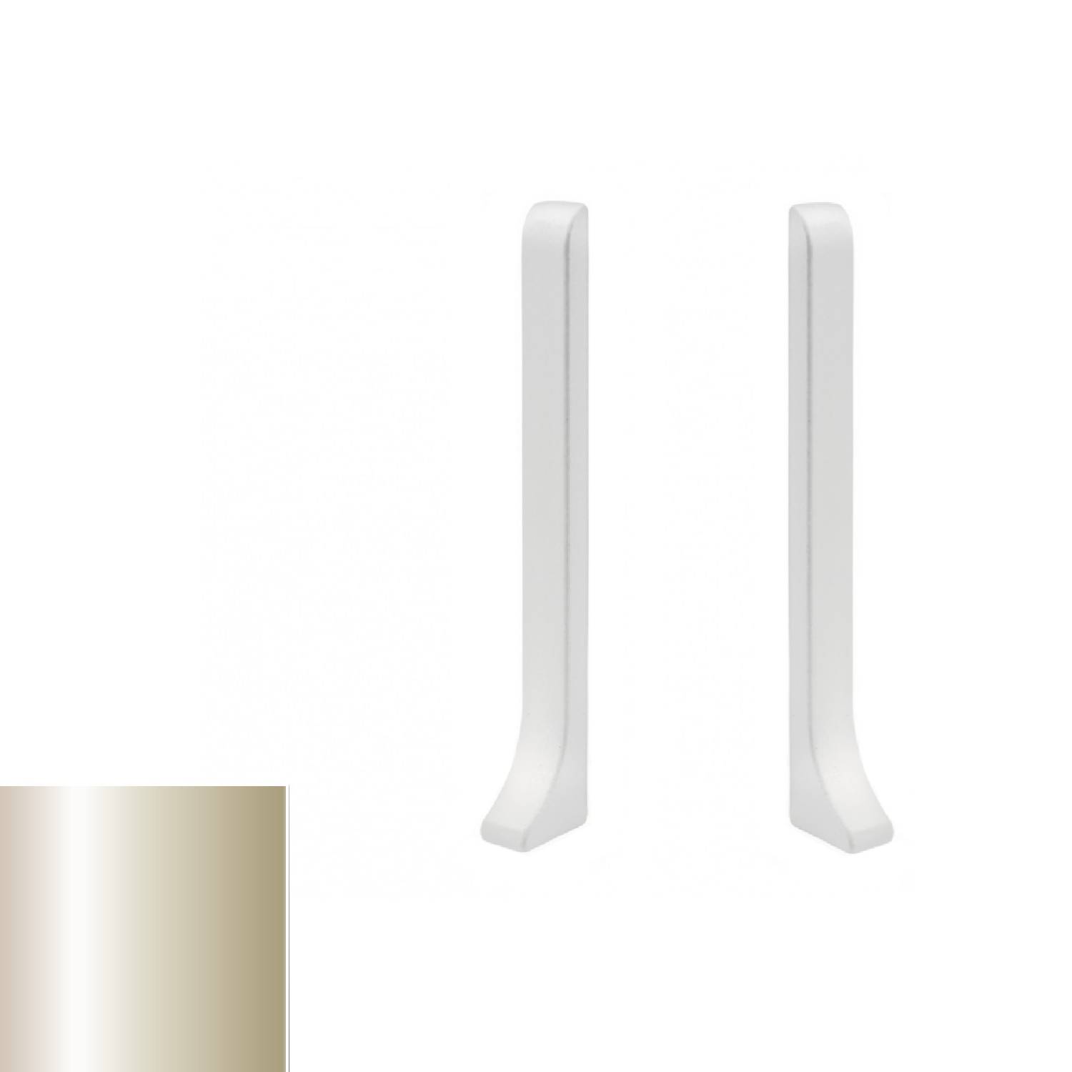 Заглушка для плинтуса Profilpas 90/8MP титан сатин 78757 2 шт/уп