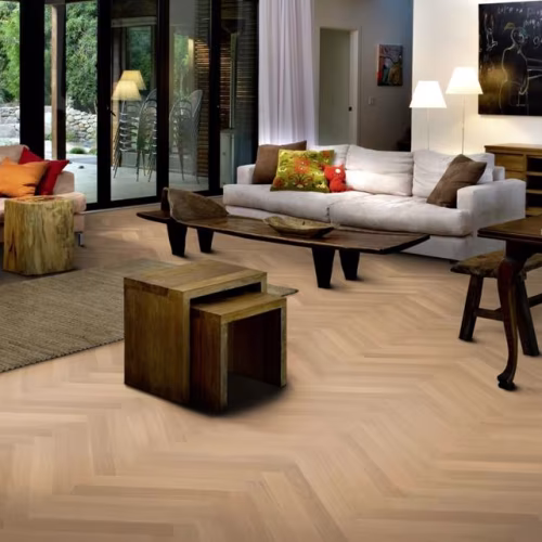 Инженерная доска Kahrs Студио Дуб AB белый матовый Oak AB white matt lacquer HB 111PABEK0VKE050 Calm венгерская елка 490×70×11
