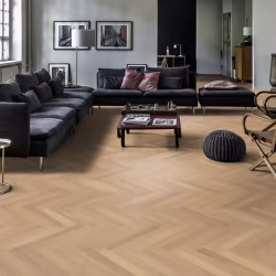 Инженерная доска Kahrs Студио Дуб AB белый матовый Oak AB white matt lacquer HB 111PABEK0VKE050 Calm венгерская елка 490×70×11