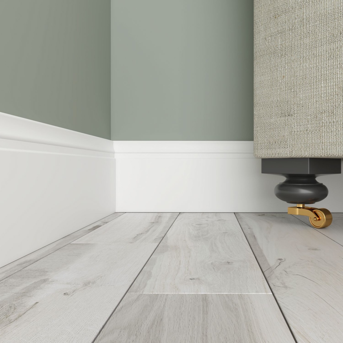 Плинтус крашеный Ultrawood Base белый 5214 p 2000×133×12 фото в интерьере