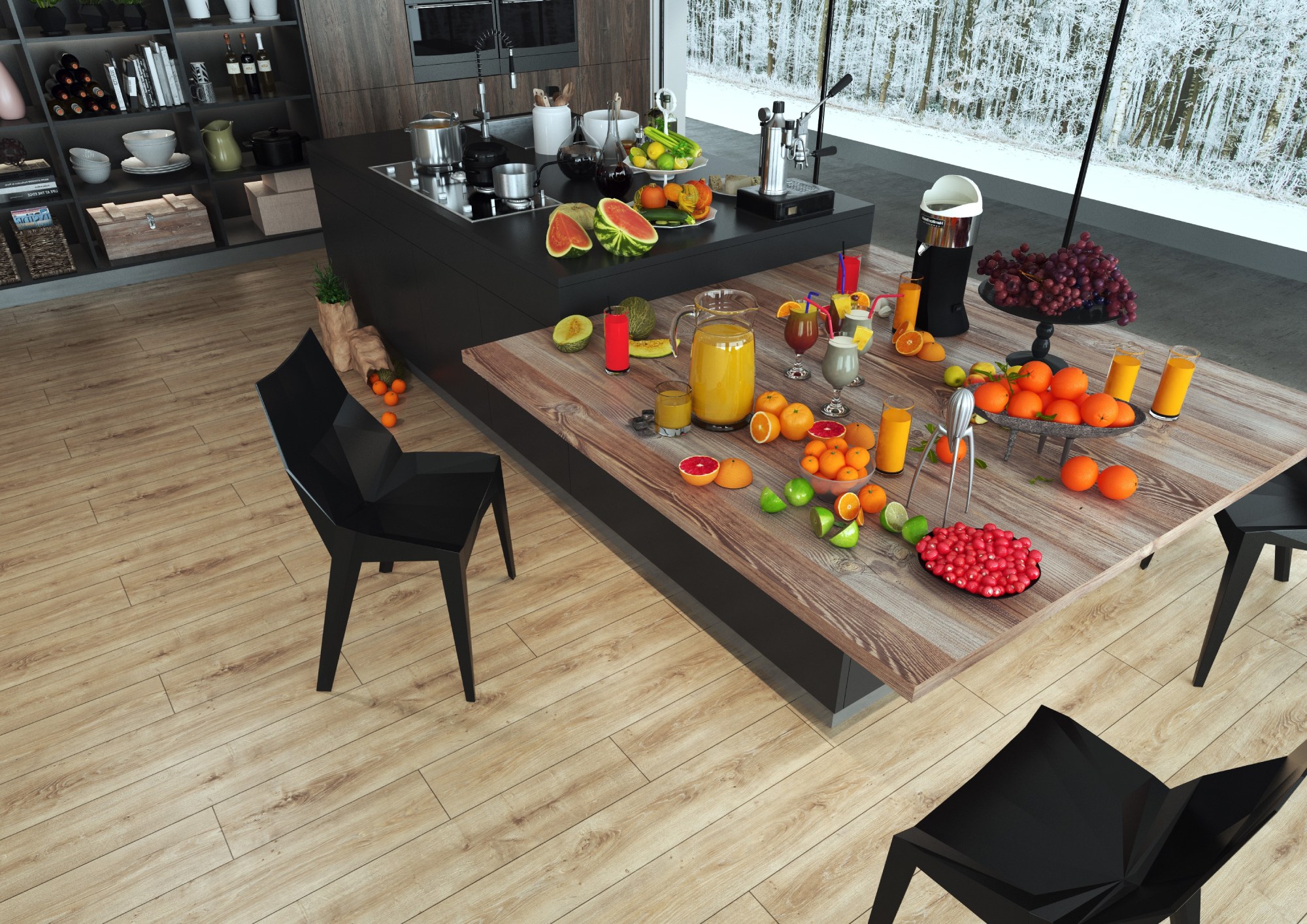 Ламинат Kronopol Aurum Symfonia Aqua Oak Solo D 4529 1380×191×12 фото в интерьере