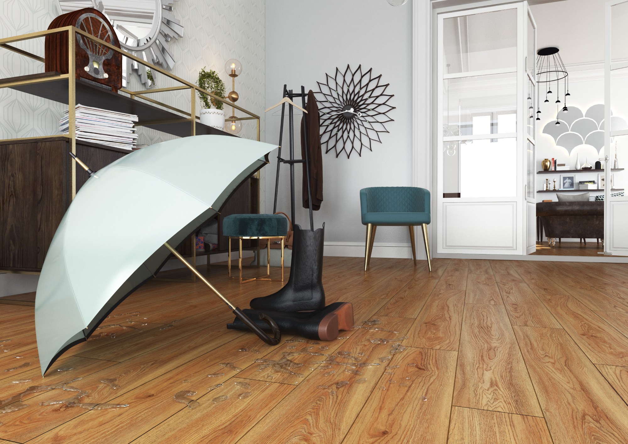 Ламинат Kronopol Aurum Symfonia Aqua Oak Legato D 4528 1380×191×12 фото в интерьере