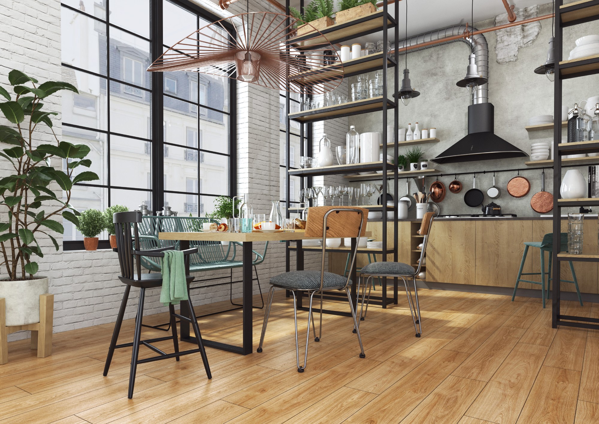 Ламинат Kronopol Aurum Symfonia Aqua Oak Sonata D 4531 1380×191×12 фото в интерьере