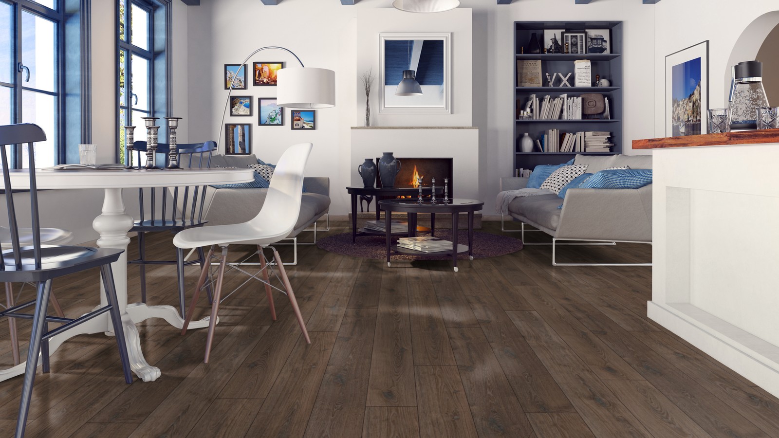 Ламинат Kronopol Aurum Gusto Walnut Cayenne D 3484 1380×159×8 фото в интерьере