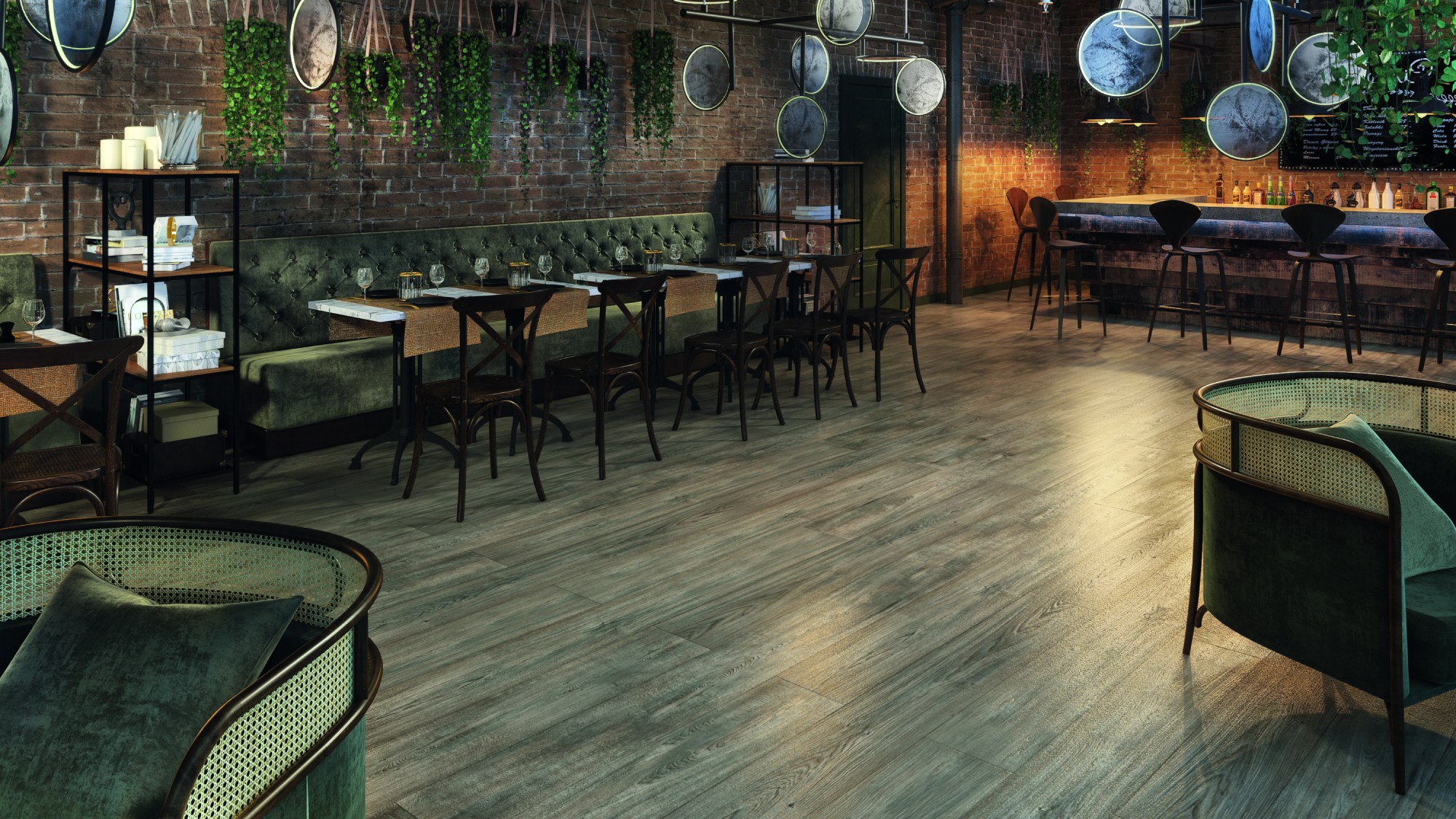 Ламинат Kronopol Aurum Infinity Aqua Oak Night D 4595 2025×242×10 фото в интерьере