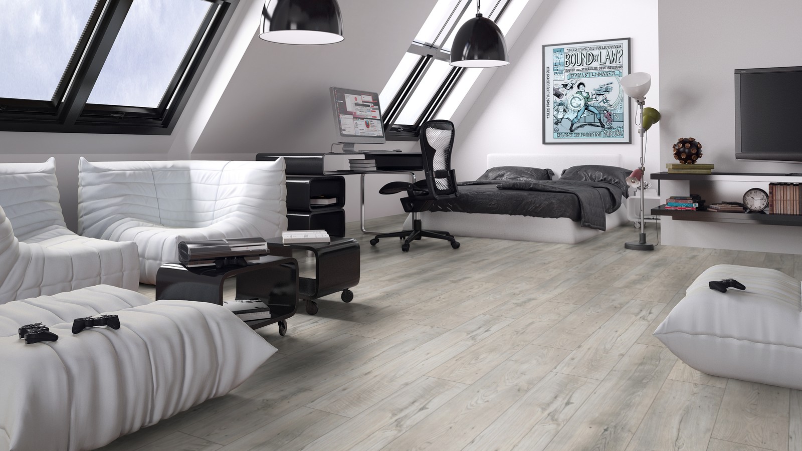 Ламинат Kronopol Aurum Sound Oak Chilout D 3346 фото в интерьере