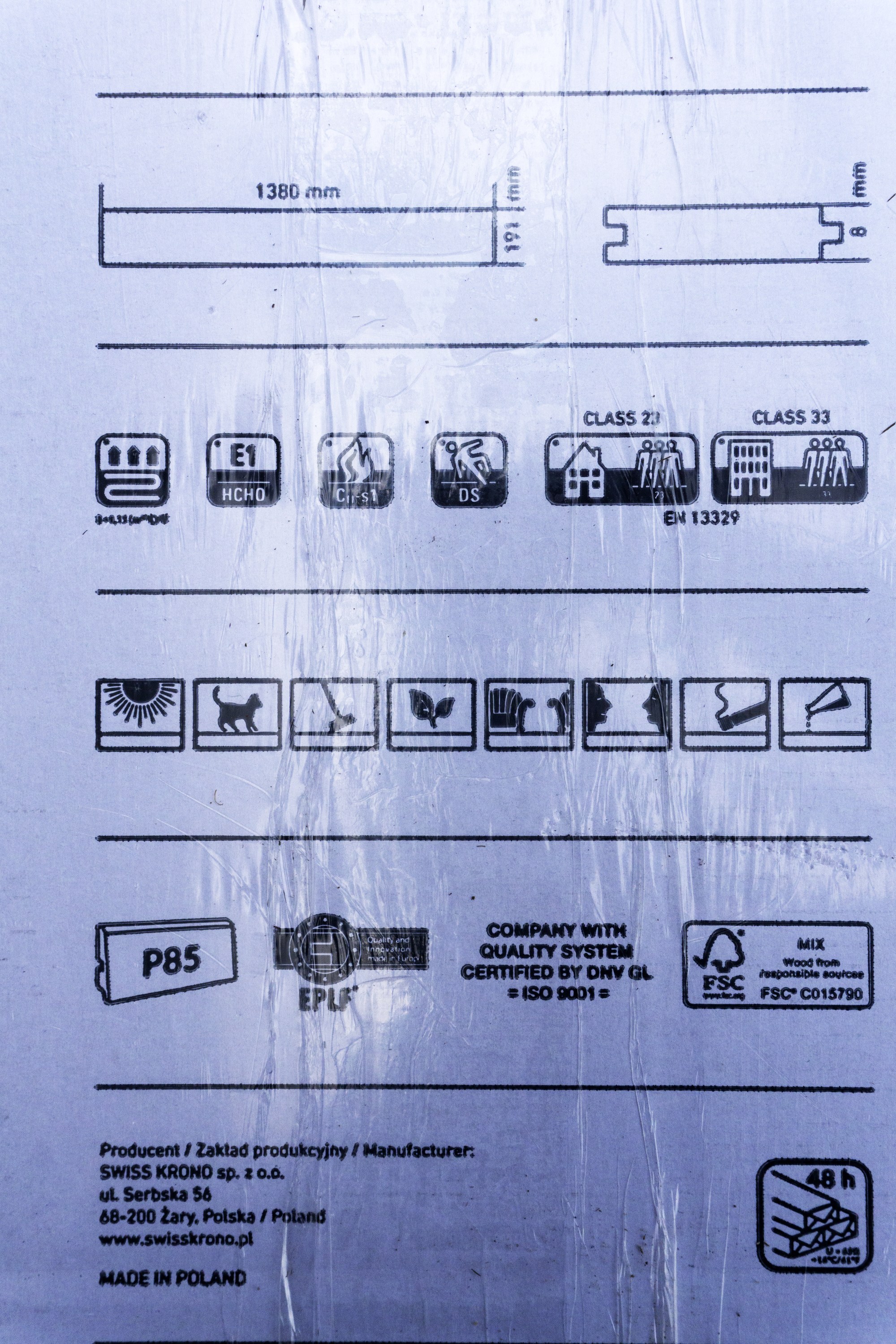 Ламинат Kronopol Aurum Volo Aqua Oak Stork D4573 1380×191×8