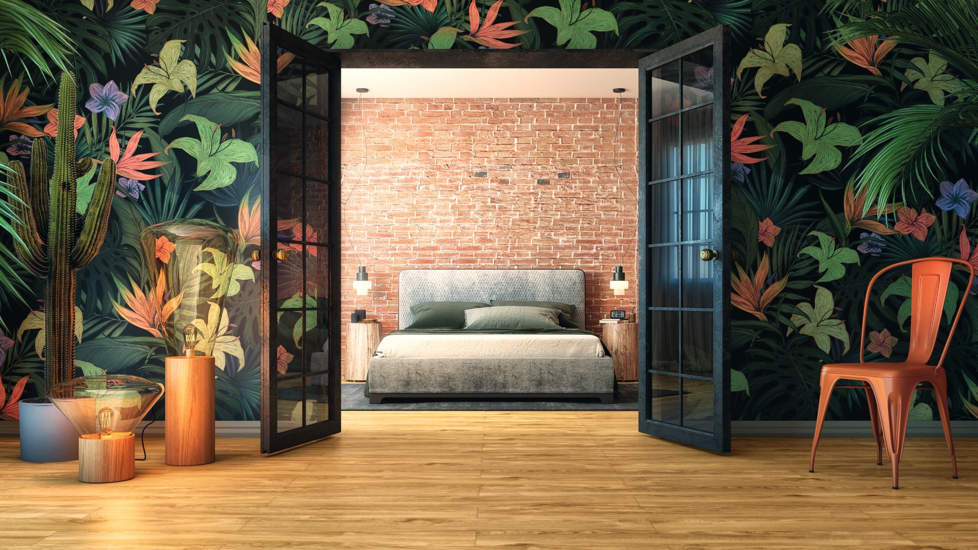 Ламинат Kronopol Aurum Volo Aqua Oak Peacock D4575 1380×191×8 фото в интерьере