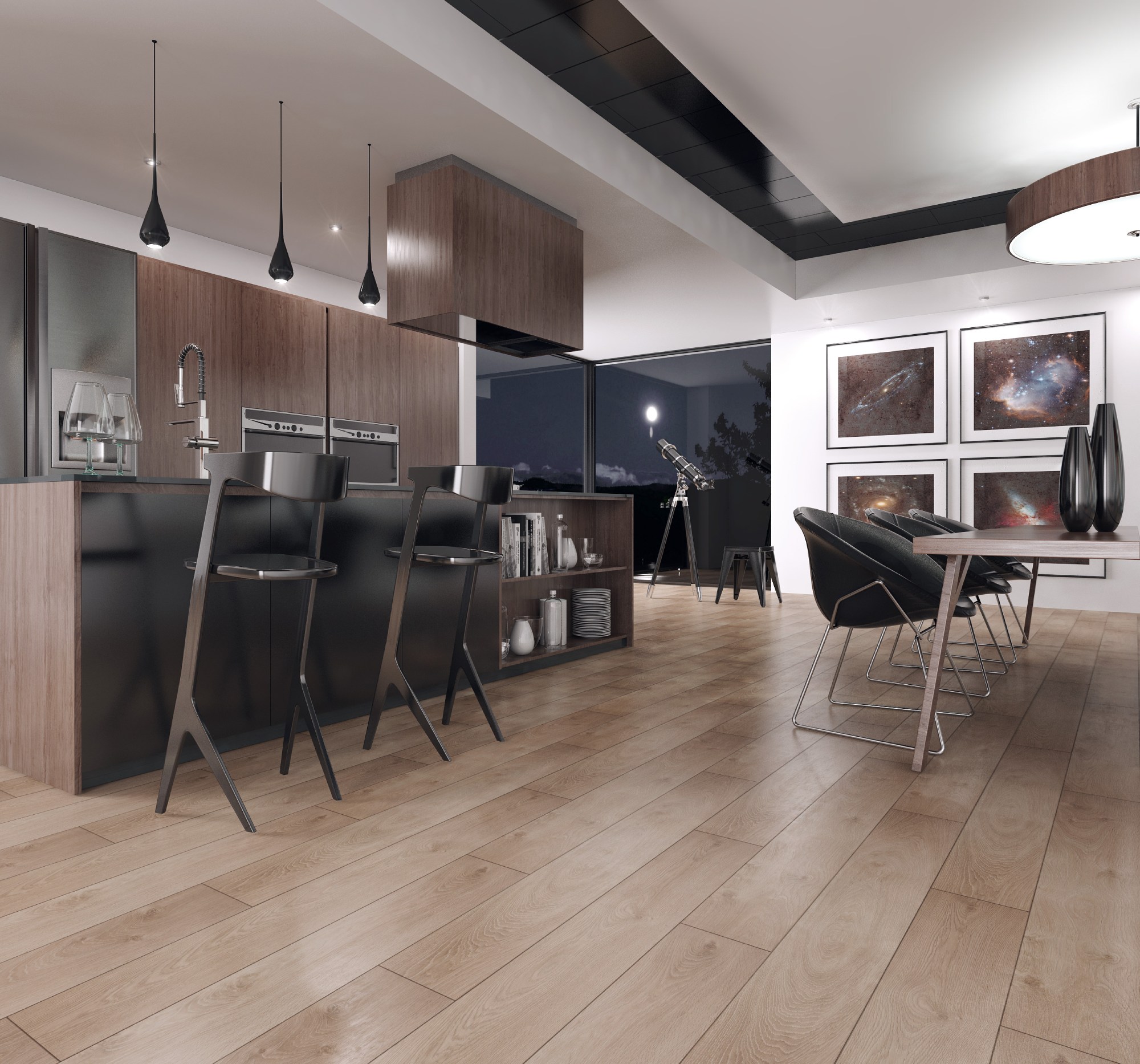 Ламинат Kronopol Platinium Cuprum Oak Ferrara D 3034 1380×113×12 фото в интерьере