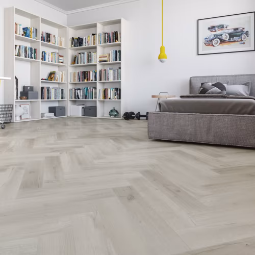 Кварцвиниловый SPC ламинат Fargo Parquet Дуб Лондонский Туман 33-81996-14 венгерская елка 615×123×4