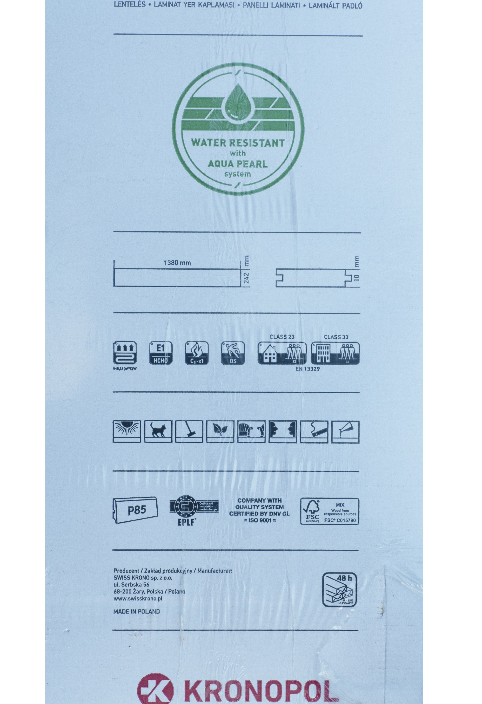 Ламинат Kronopol Aurum Fiori Aqua Oak Orchidea D 4586 1380×242×10