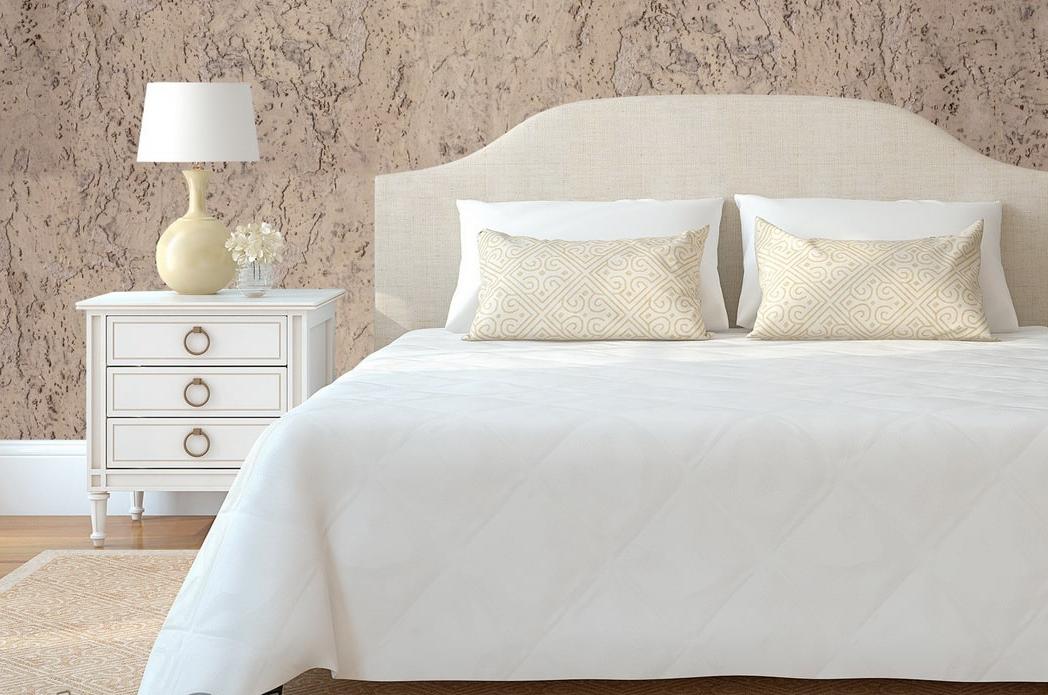 Пробковая стеновая панель Wicanders Dekwall Ambiance Stone Art Pearl TA23001N 600×300×3 фото в интерьере