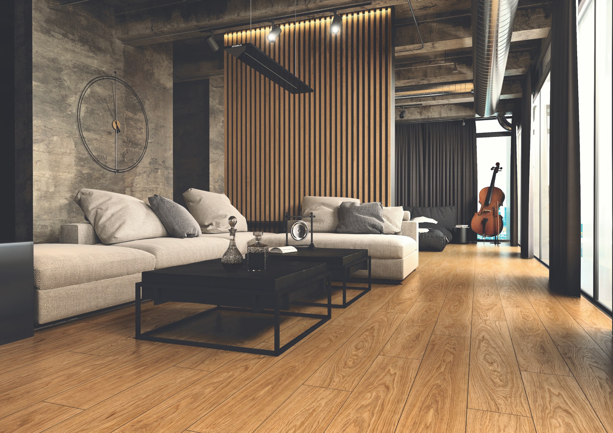 Ламинат Kronopol Aurum Fiori Aqua Oak Dalia D 4589 1380×242×10 фото в интерьере