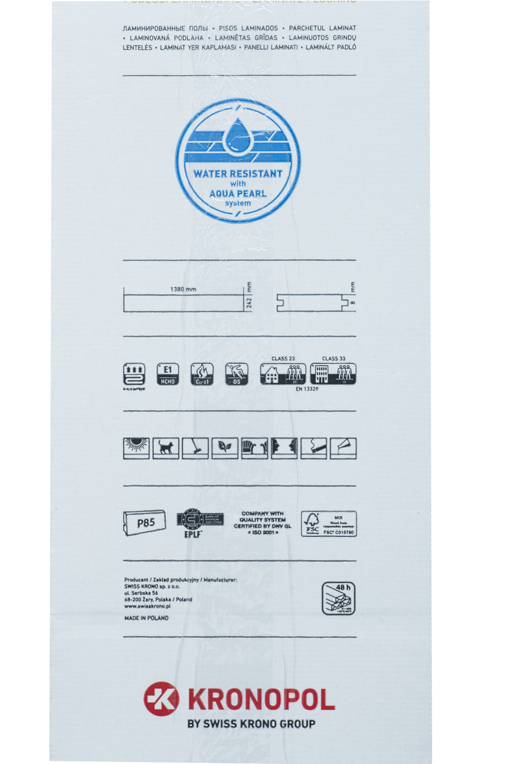 Ламинат Kronopol Aurum Movie Aqua Oak Western D 4580 1380×242×8