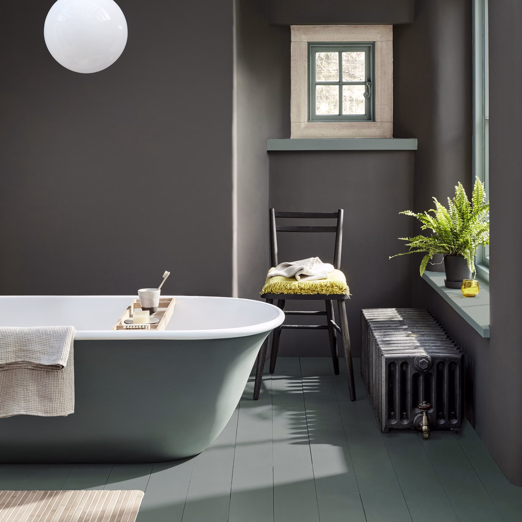 Краска Little Greene цвет Vulcan 324 Intelligent Masonry 5 л фото в интерьере