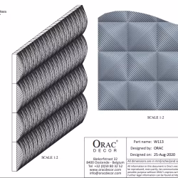 Стеновая панель под покраску Orac Decor Cobble W113 2000×250×22
