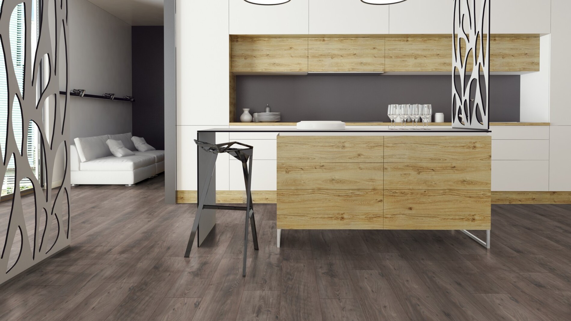 Ламинат Kronopol Aurum Vision Oak Mountain D 3343 1380×193×8 фото в интерьере