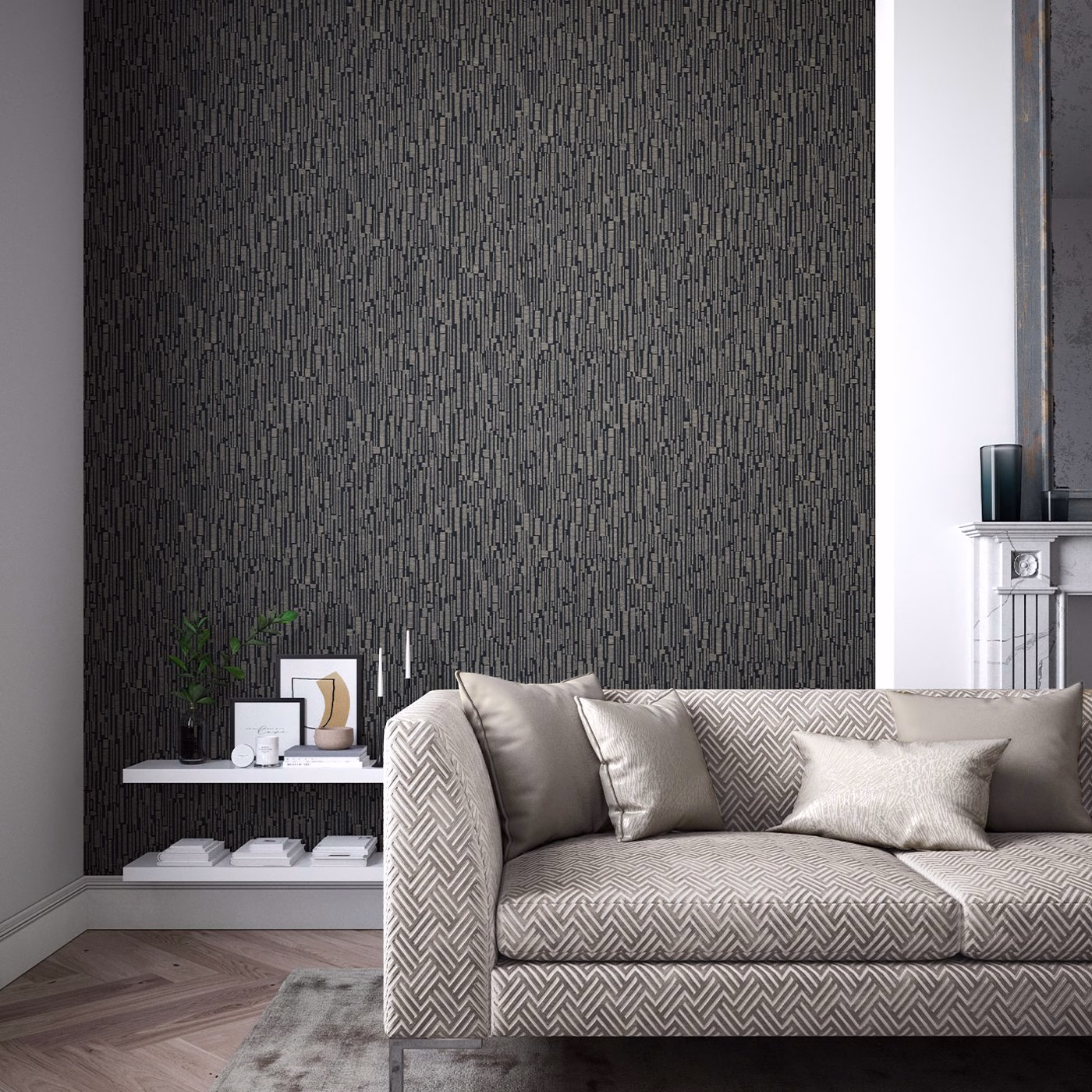 Обои Harlequin Momentum 7 Series Ebony 112748 фото в интерьере