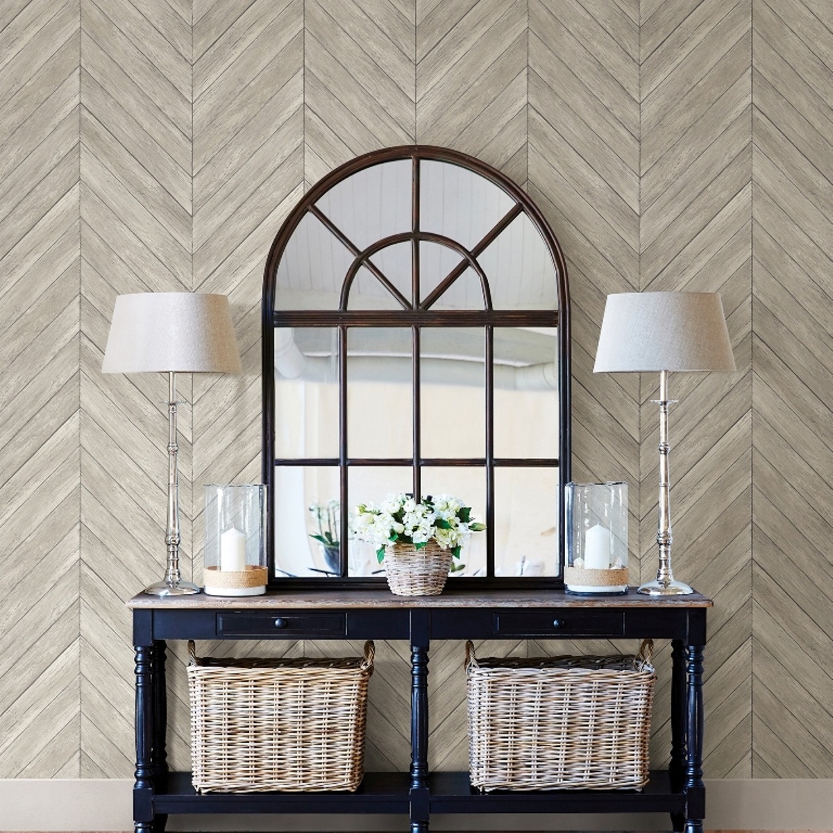 Обои Aura Trilogy Parisian Parquet FD24005 фото в интерьере