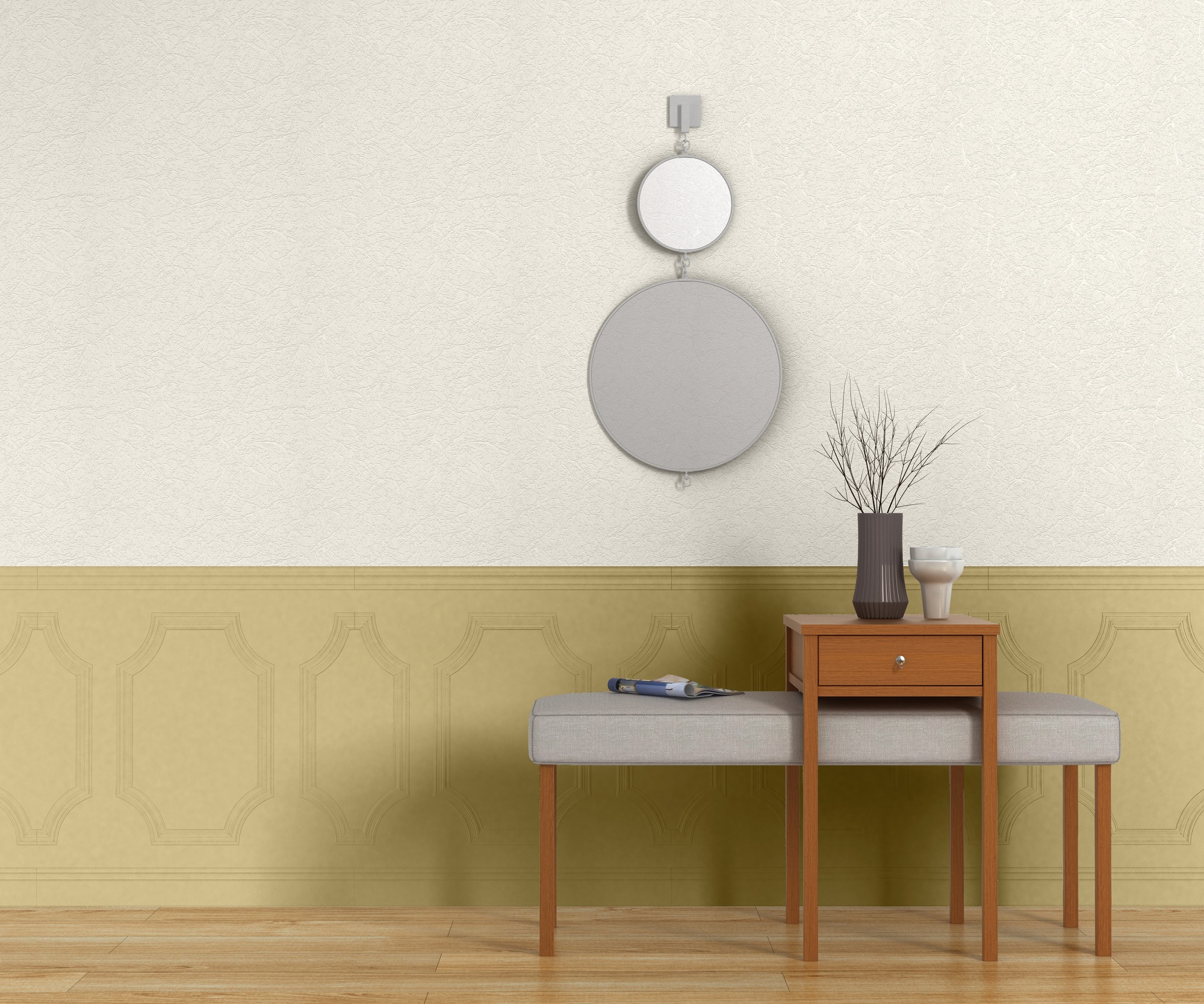 Бордюр под покраску Rasch Wallton Podium 116458 10,05х0,75 м фото в интерьере