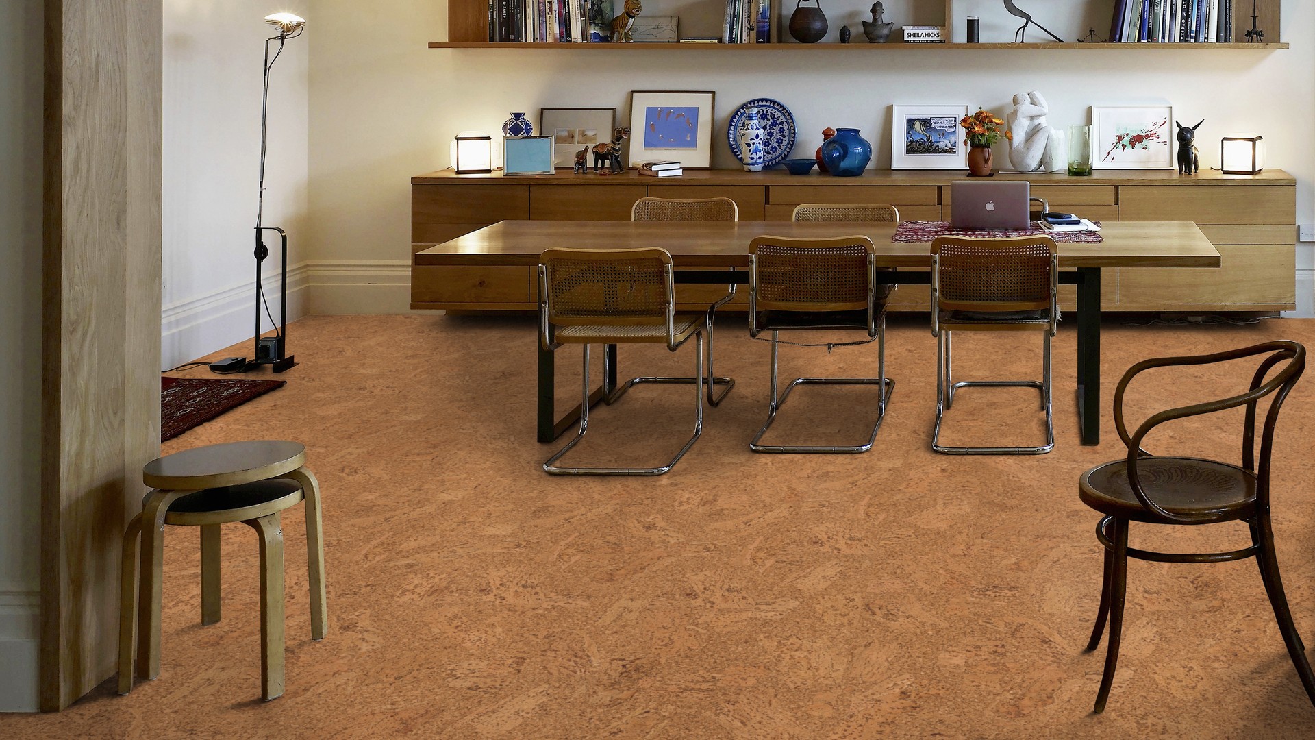 Пробковый пол клеевой Wicanders Cork Pure Originals Accent AJ9Z002 600×300×6 фото в интерьере