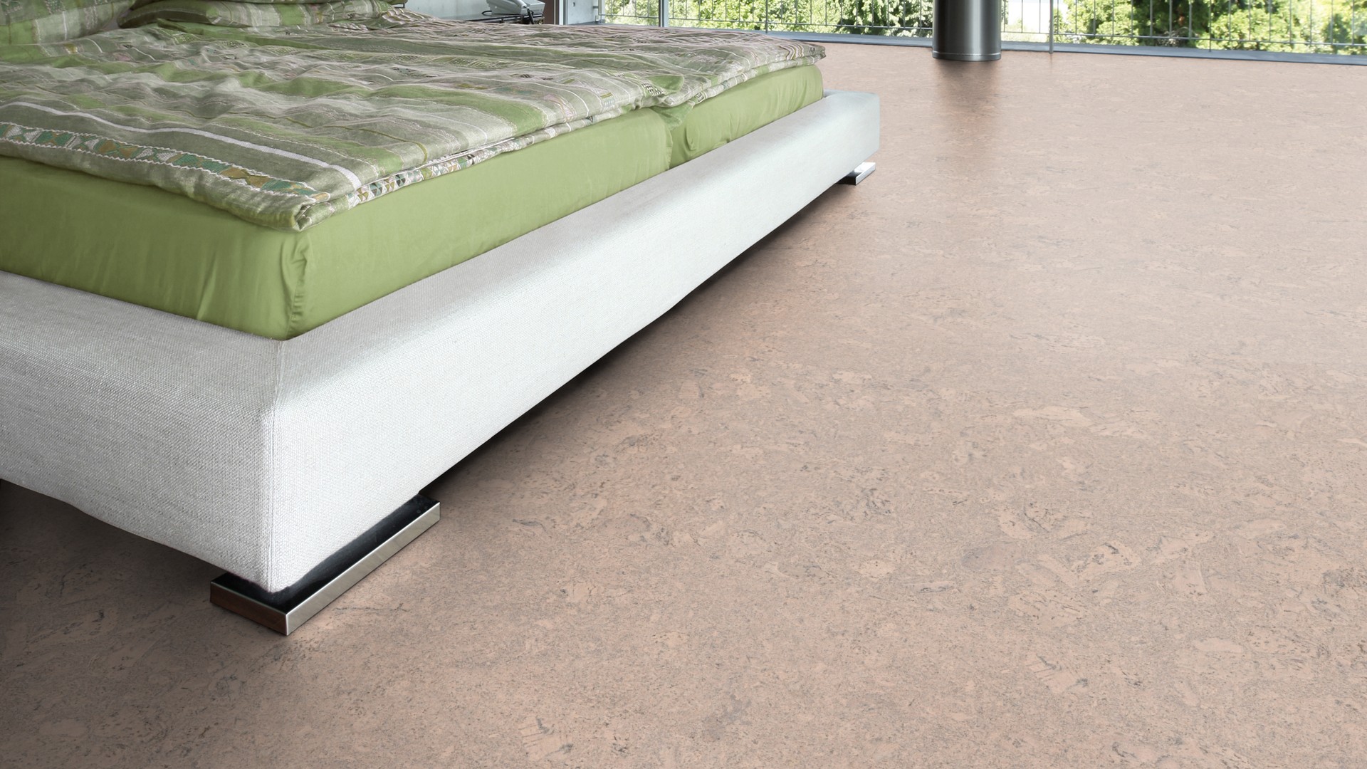 Пробковый пол клеевой Wicanders Cork Pure Personality Timide AJ3J002 600×300×6 фото в интерьере