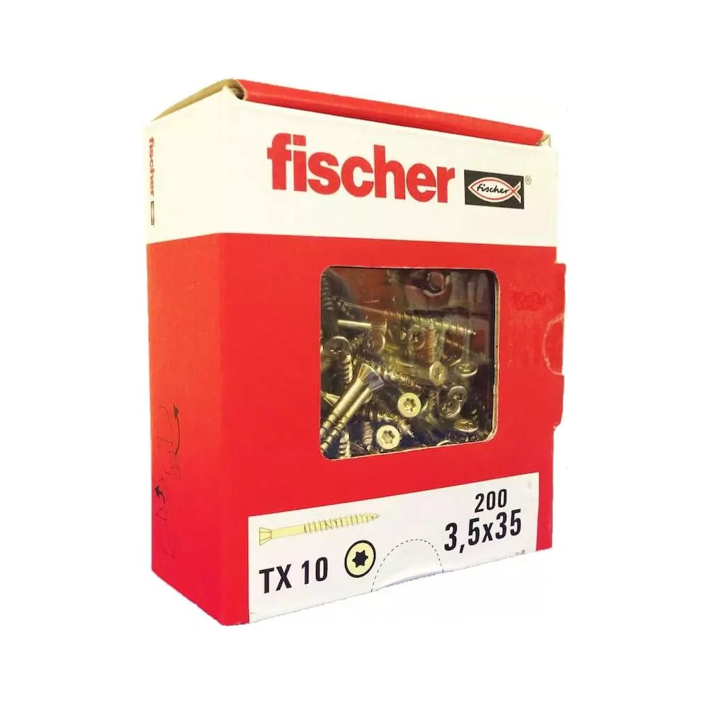 Саморезы для массивной доски Fischer 3,5×35 мм, 200 шт.