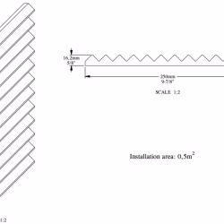 Стеновая панель под покраску Orac Decor Modern Zigzag W108F гибкая 2000×250×18