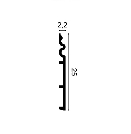 Плинтус под покраску Orac Decor New Classic SX193 2000×250×22мм