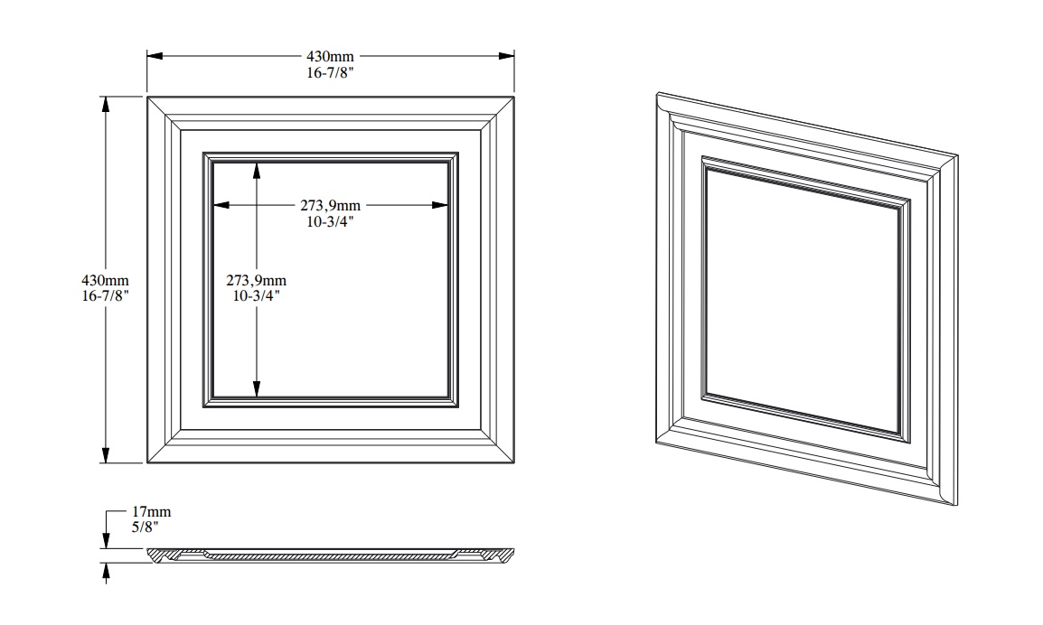 Стеновая панель под покраску Orac Decor New Classic D506 430×430×17