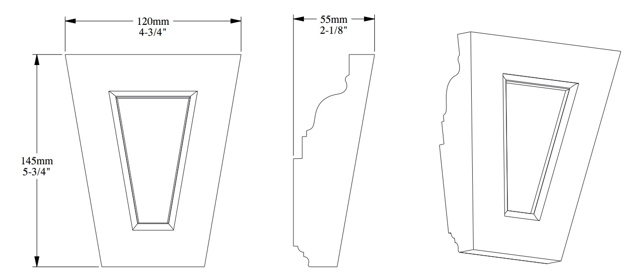 Дверной декор верхний под покраску Orac Decor D402 120x145×55 мм Дверной декор верхний под покраску Orac Decor D402 120x145×55 мм